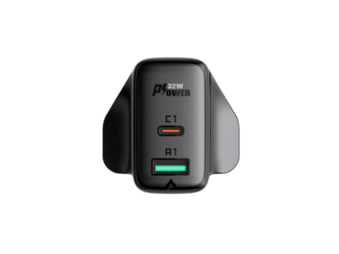 ACEFAST A8 PD32W Fast Charger - USB-C + USB-A, UK Plug, Dual Port ACEFAST A8 PD32W Fast Charger - USB-C + USB-A, UK Plug, Dual Port